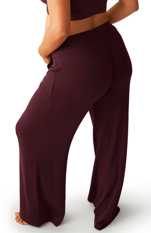 Kindred Bravely Cozyknit Wide Leg Lounge Pant In Purple