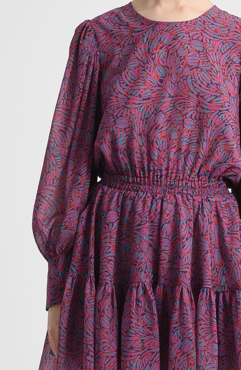 Molly Bracken Splendid Long Sleeve Tiered Minidress, Alternate, color, 