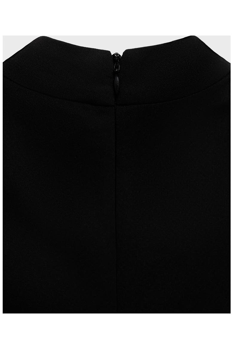 Landa Sleeveless Ruffle Hem Dress, Alternate, color, BLACK