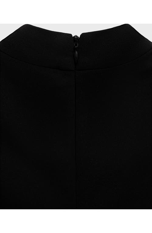 Mango Landa Sleeveless Ruffle Hem Dress In Black