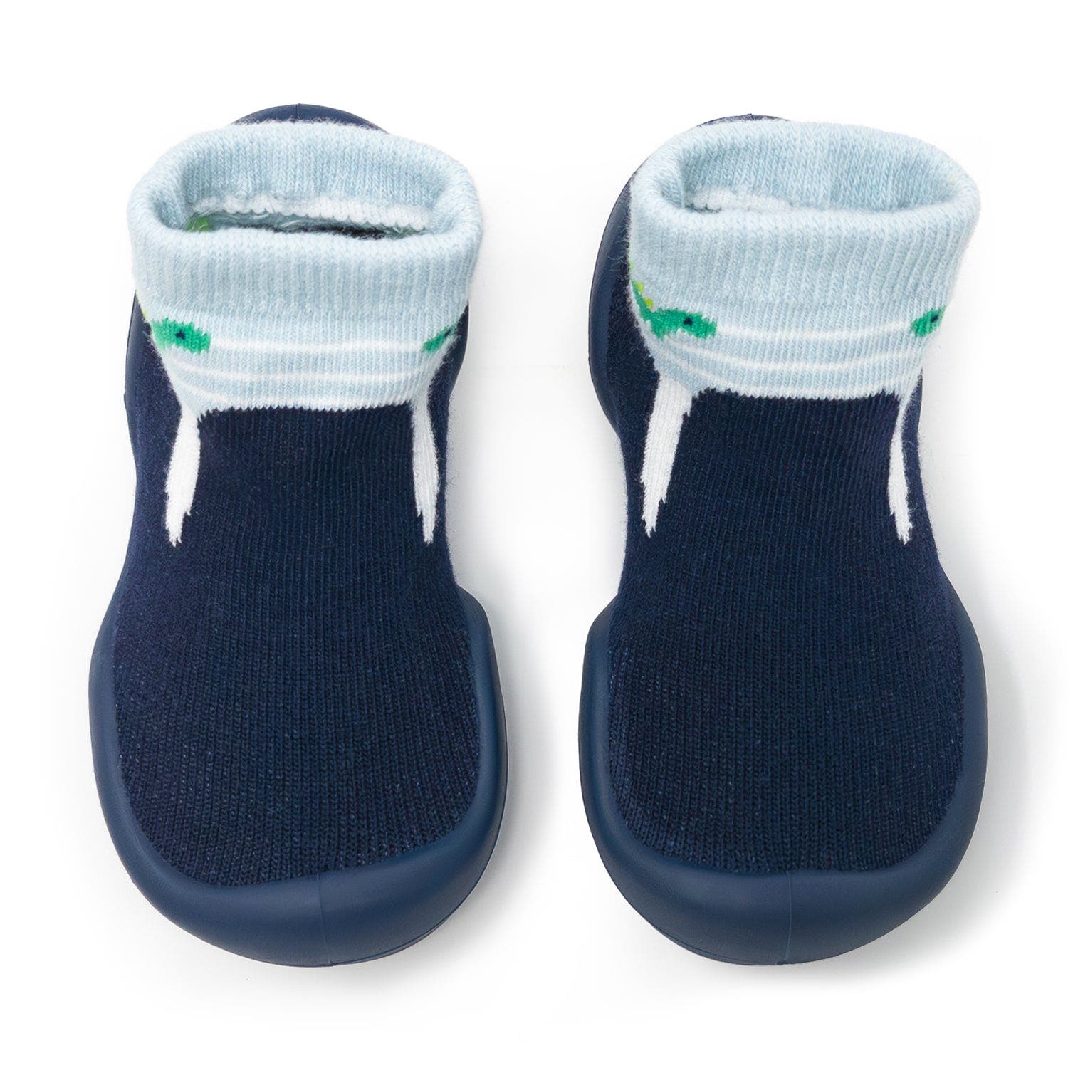 Komuello Baby Boy First Walk Sock Shoes Navy Dash, Main, color, Navy Dash