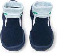 Komuello Baby Boy First Walk Sock Shoes Navy Dash