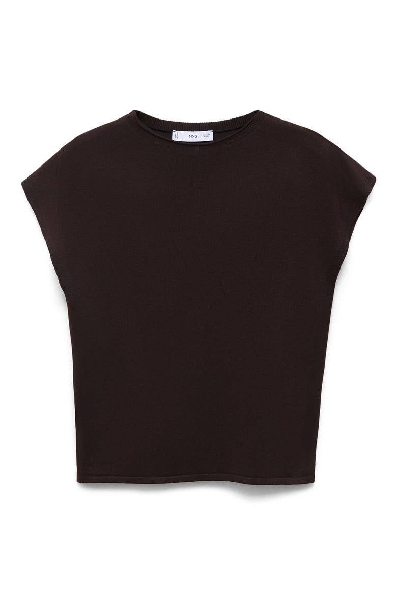 Fine Knit Sleeveless Sweater, Alternate, color, CHOCOLATE