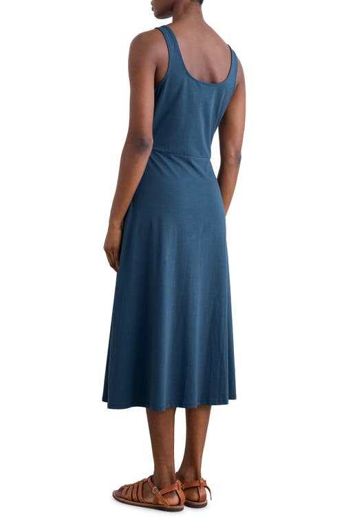 Shop Seasalt Cornwall Sun Gleam Sleeveless Stretch Organic Cotton Jersey Midi Dress In Oil Paint