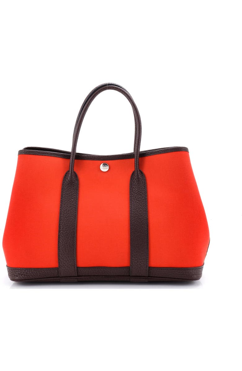 Pre-Owned Hermes Garden Party Tote Toile and Leather 30, Main, color,