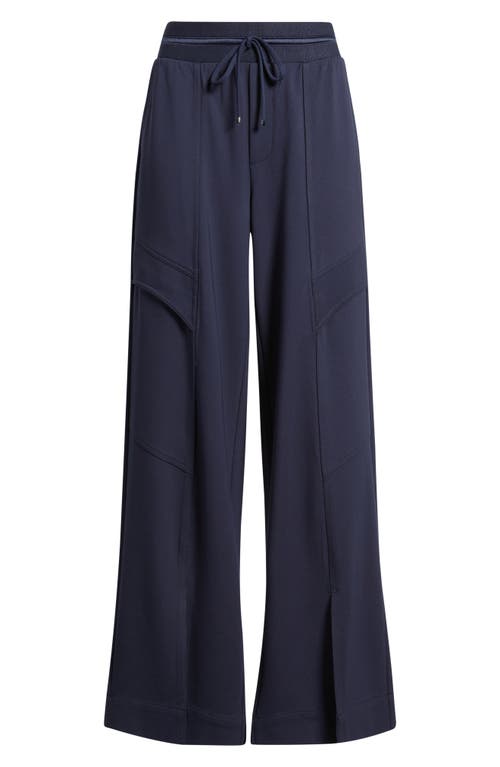 Wit & Wisdom Glider Skyrise Wide Leg Drawstring Pants In Blue