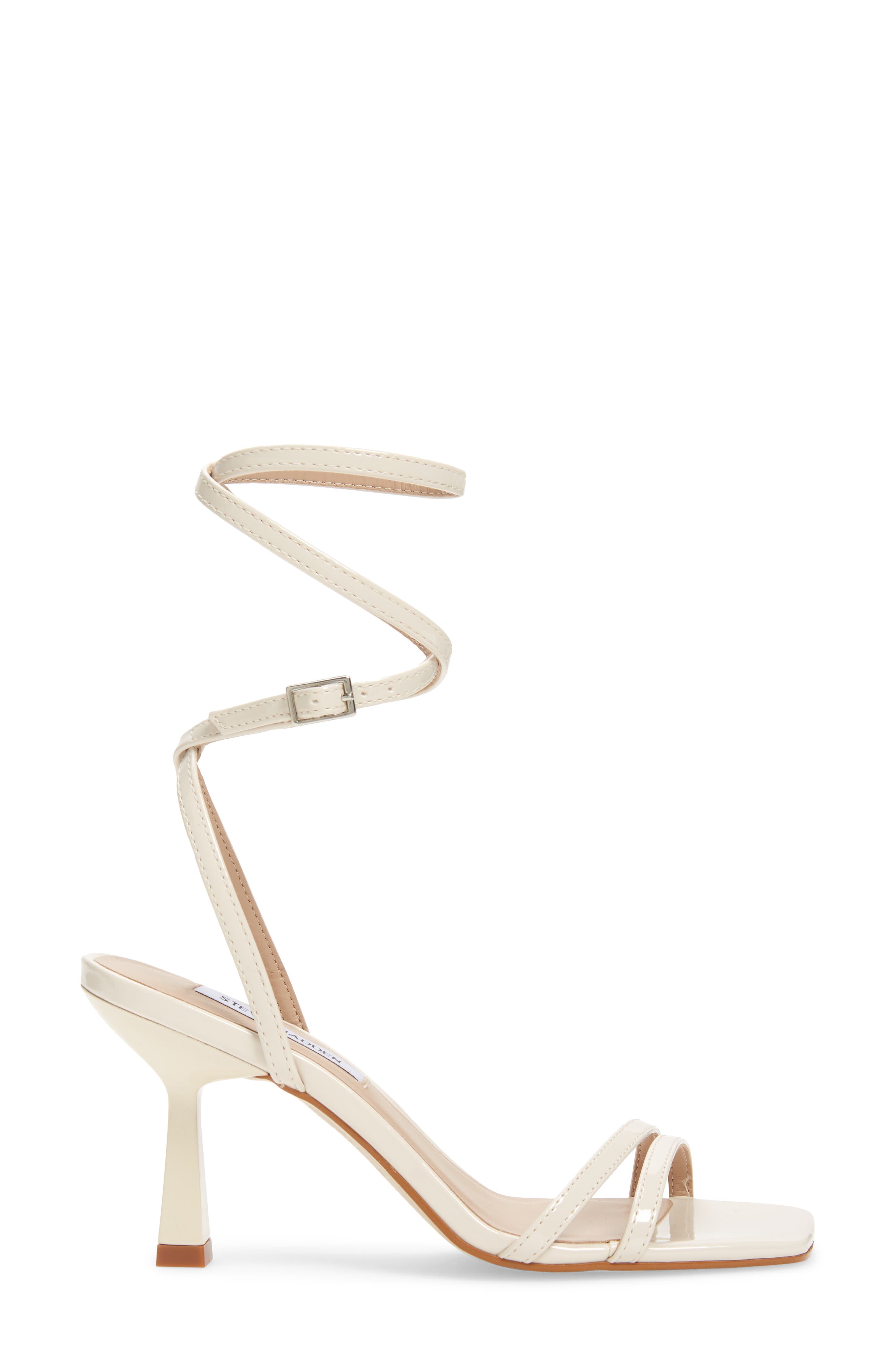 Kyrah Ankle Wrap Sandal, Alternate, color, BONE PATENT