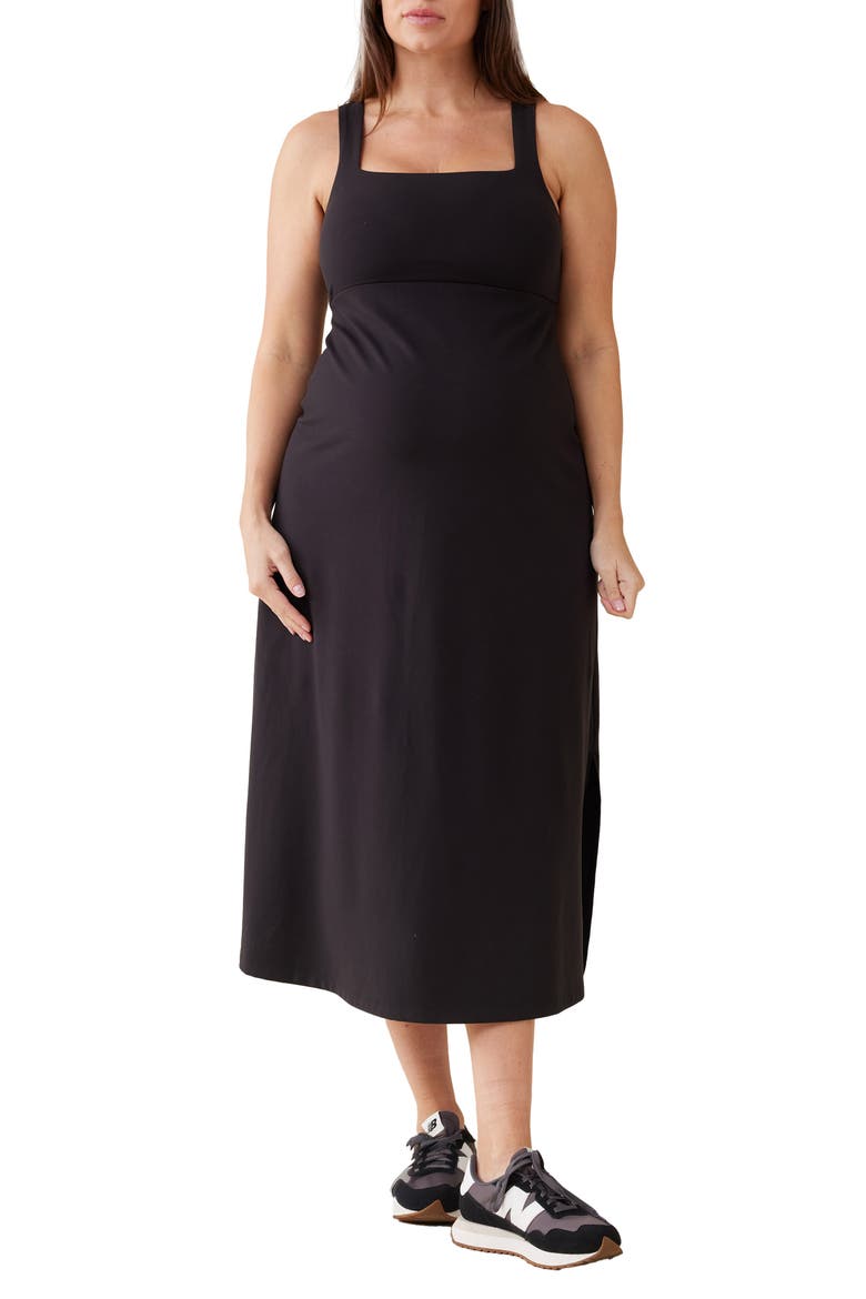 Everyday Midi Maternity Dress, Main, color, BLACK