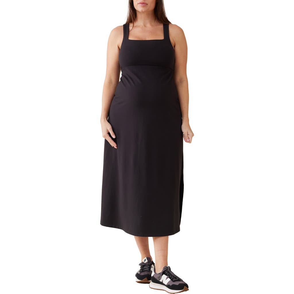 Ingrid & Isabel® Everyday Midi Maternity Dress in Black  product