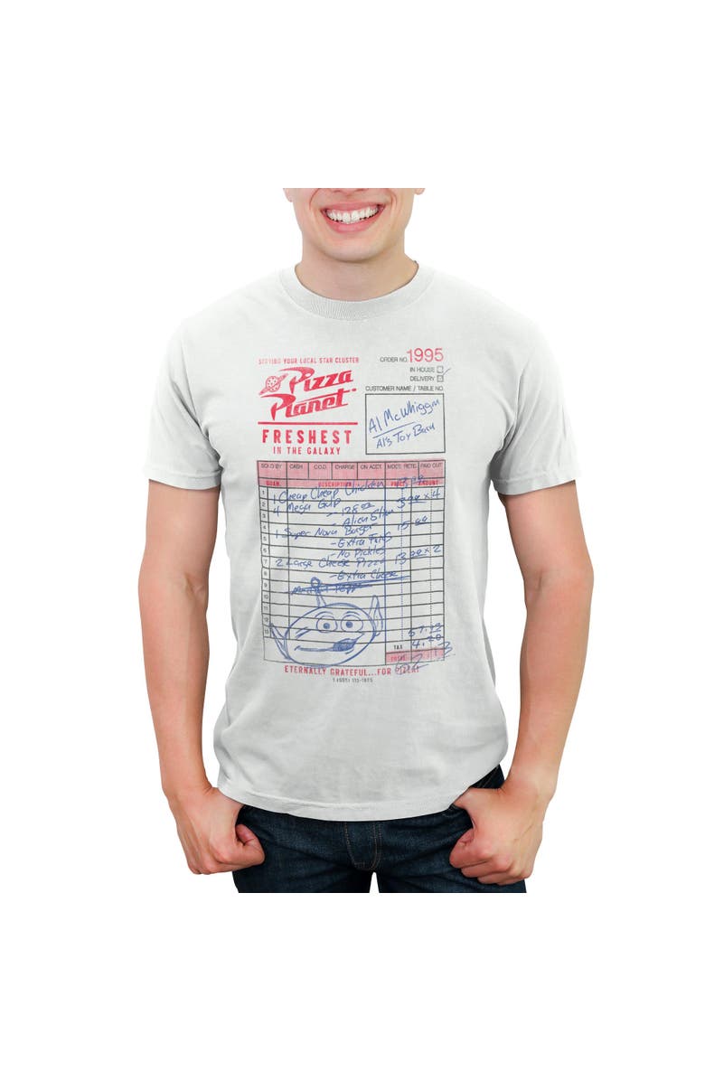 Toy Story Men's Toy Story Distressed Pizza Order Graphic T-Shirt, Main, color, White