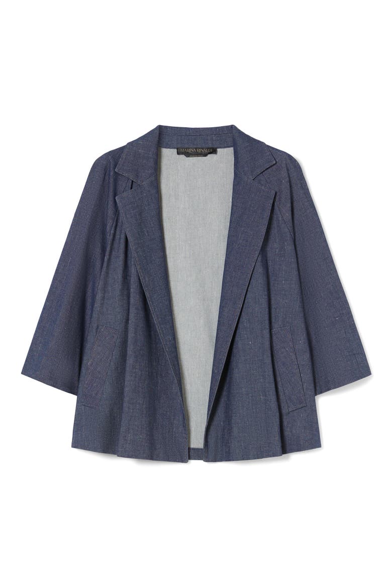Fiacre Notch Lapel Blazer, Alternate, color, BLUE JEANS