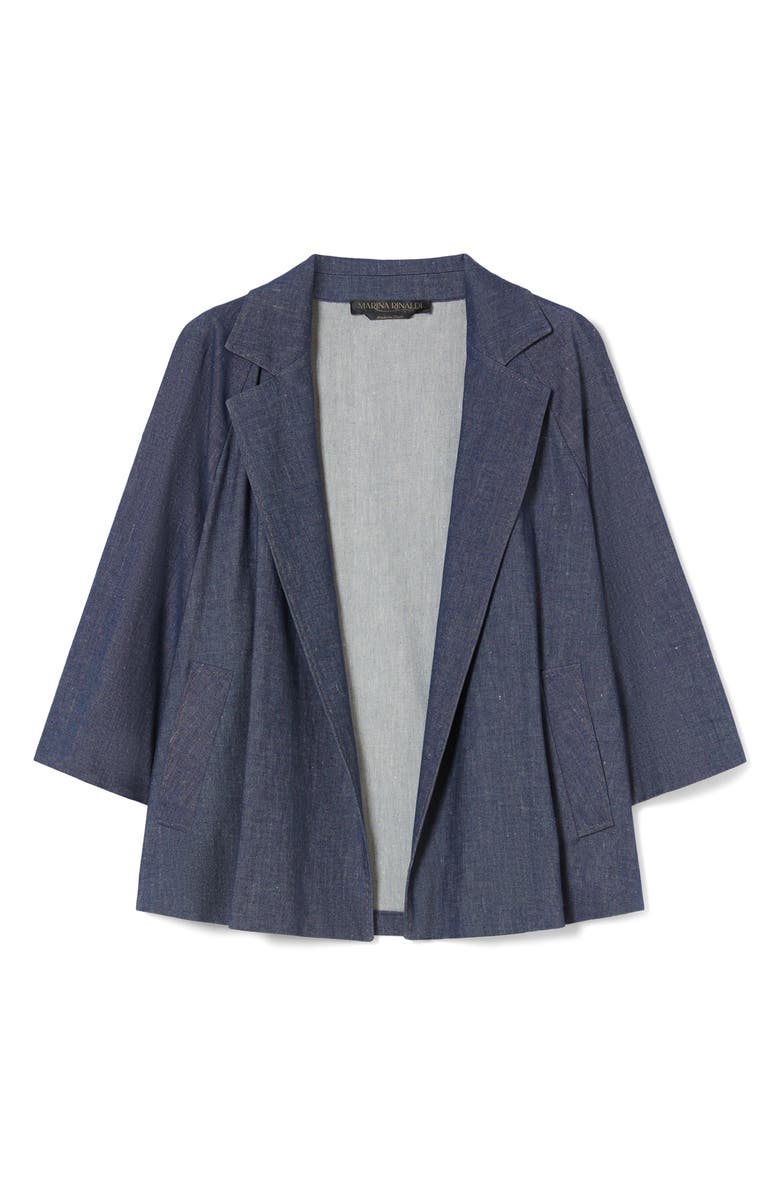 Marina Rinaldi Fiacre Notch Lapel Blazer, Alternate, color, Blue Jeans