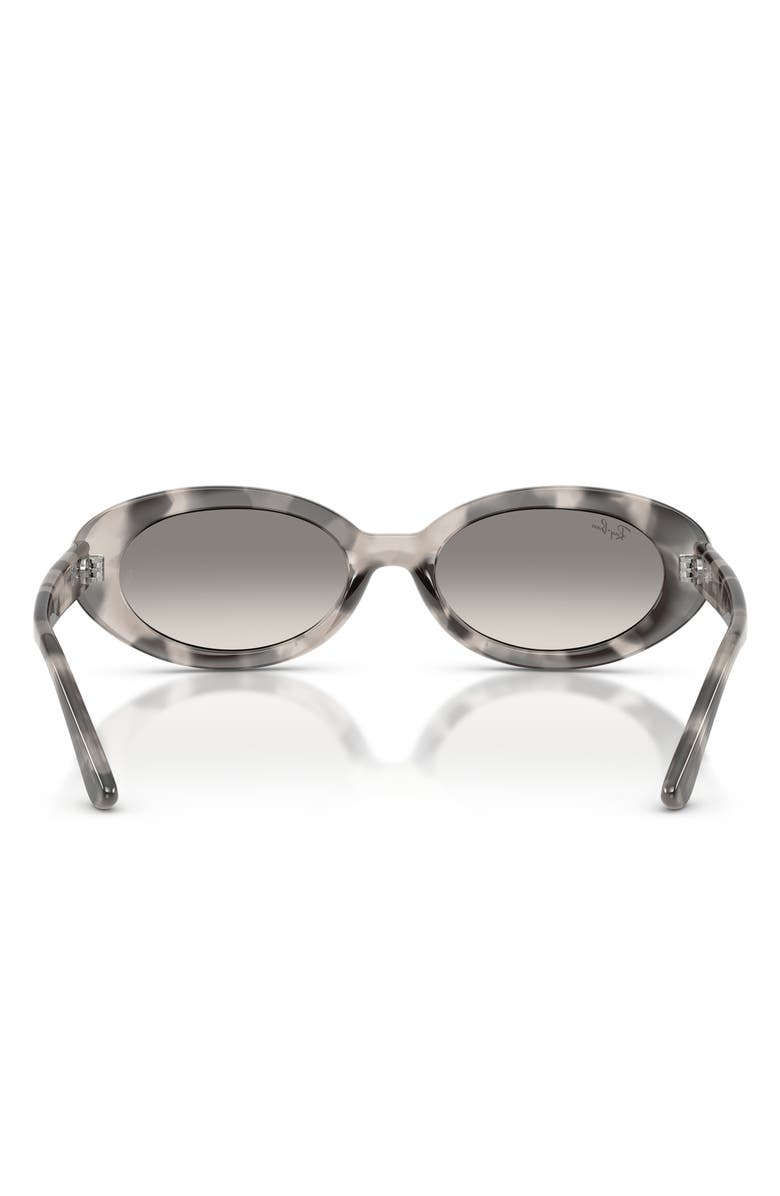 Ray-Ban 54mm Gradient Oval Sunglasses, Alternate, color, Opal Grey Havana / Clear Grey