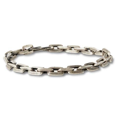 Pyramid Silver Bracelet