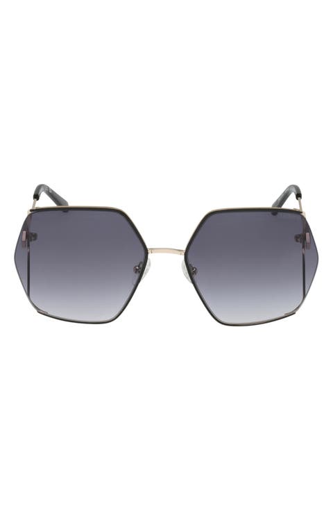 60mm Geometric Sunglasses