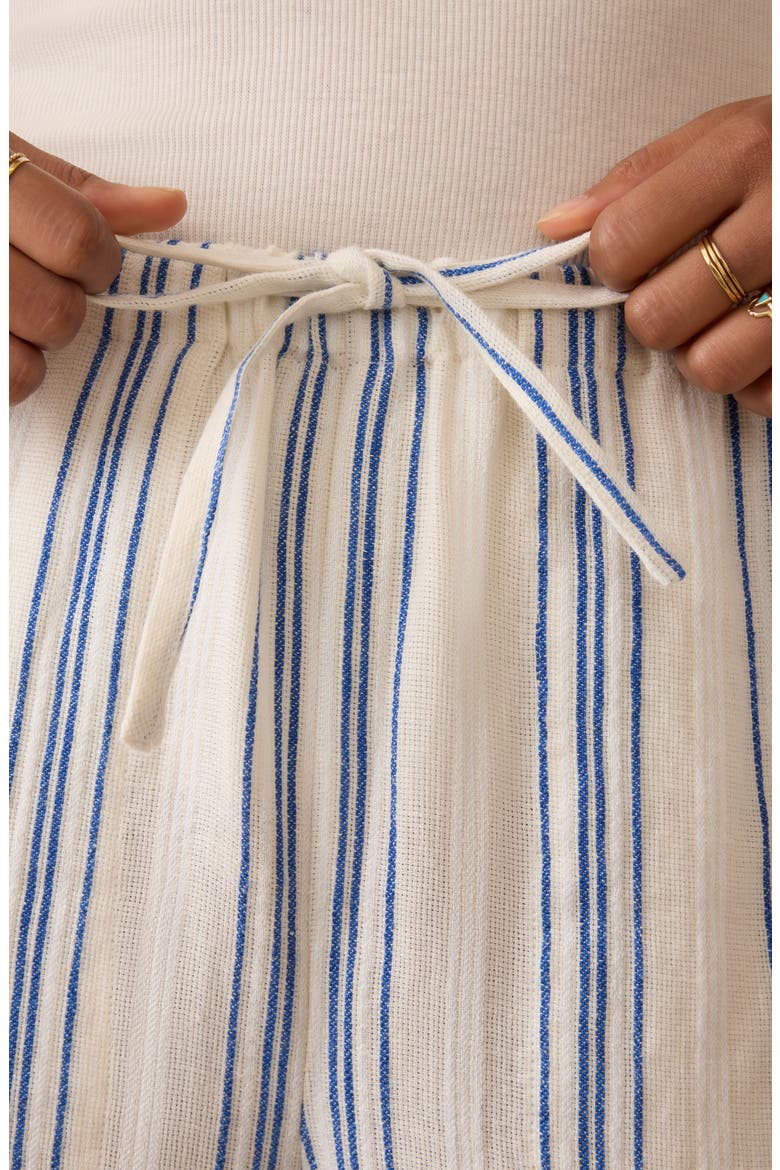 Palma Linen Stripe Drawstring Pants, Alternate, color, SAIL STRIPE