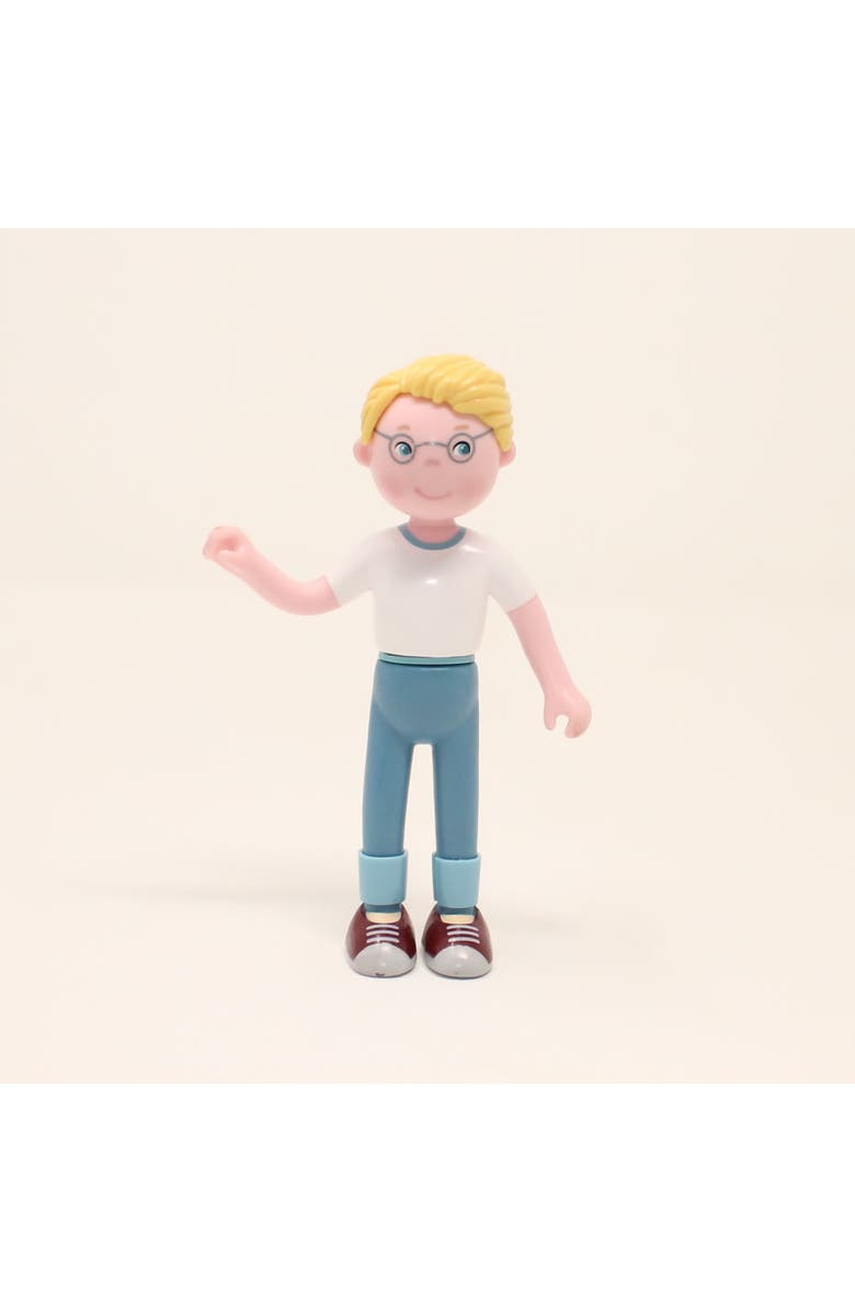 HABA Little Friends Veterinarian Andreas 4.5" Dollhouse Toy Figure with Removable Lab Coat, Alternate, color,