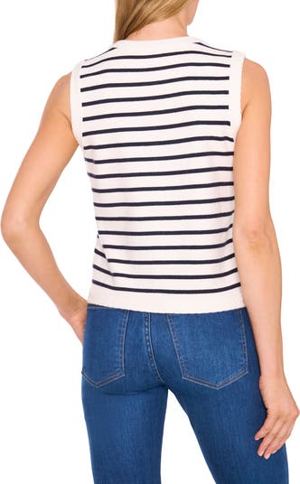 Stripe Crewneck Sweater Vest