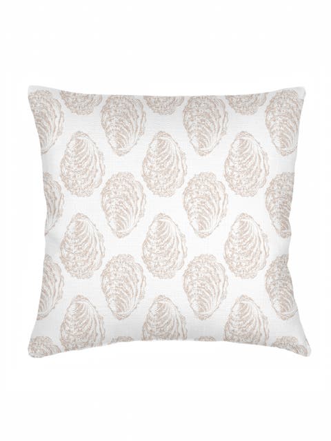 Drifted Oyster Linen Euro Pillow with Down Insert