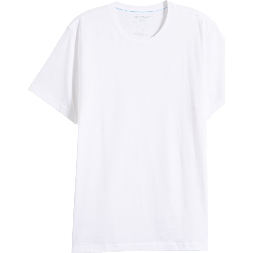 Mack Weldon Slim Fit Crewneck Pima Cotton T-shirt In White