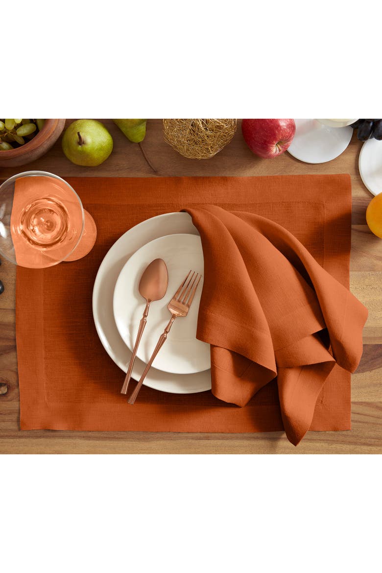 Linen Placemats Set of 4, 14 x 19" - Sonoma, Alternate, color, Cinnamon Stick