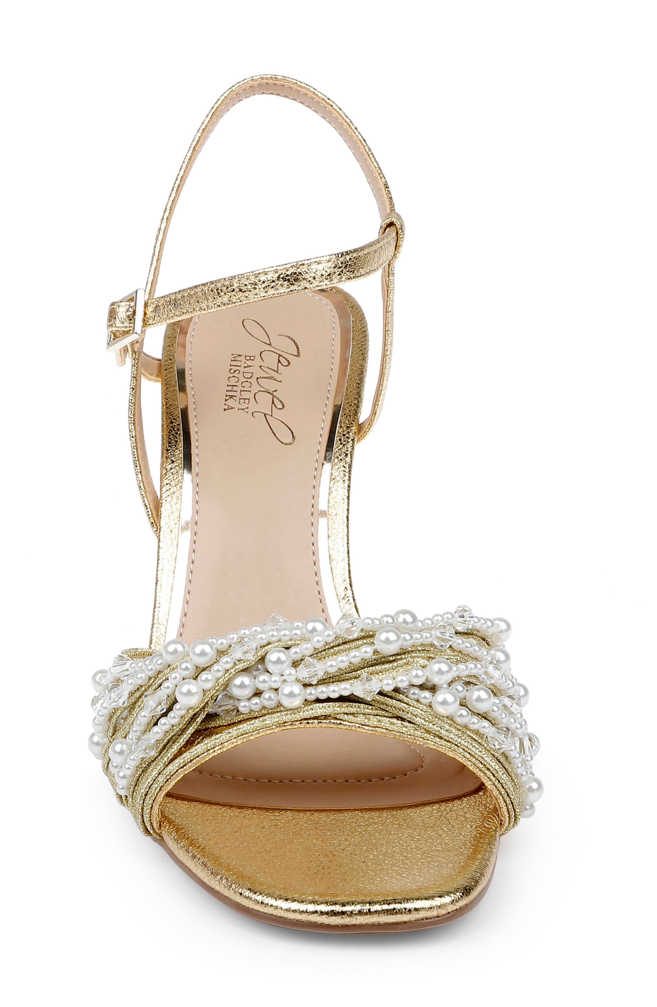 Fanny Ankle Strap Sandal, Alternate, color, GOLD TEXTILE