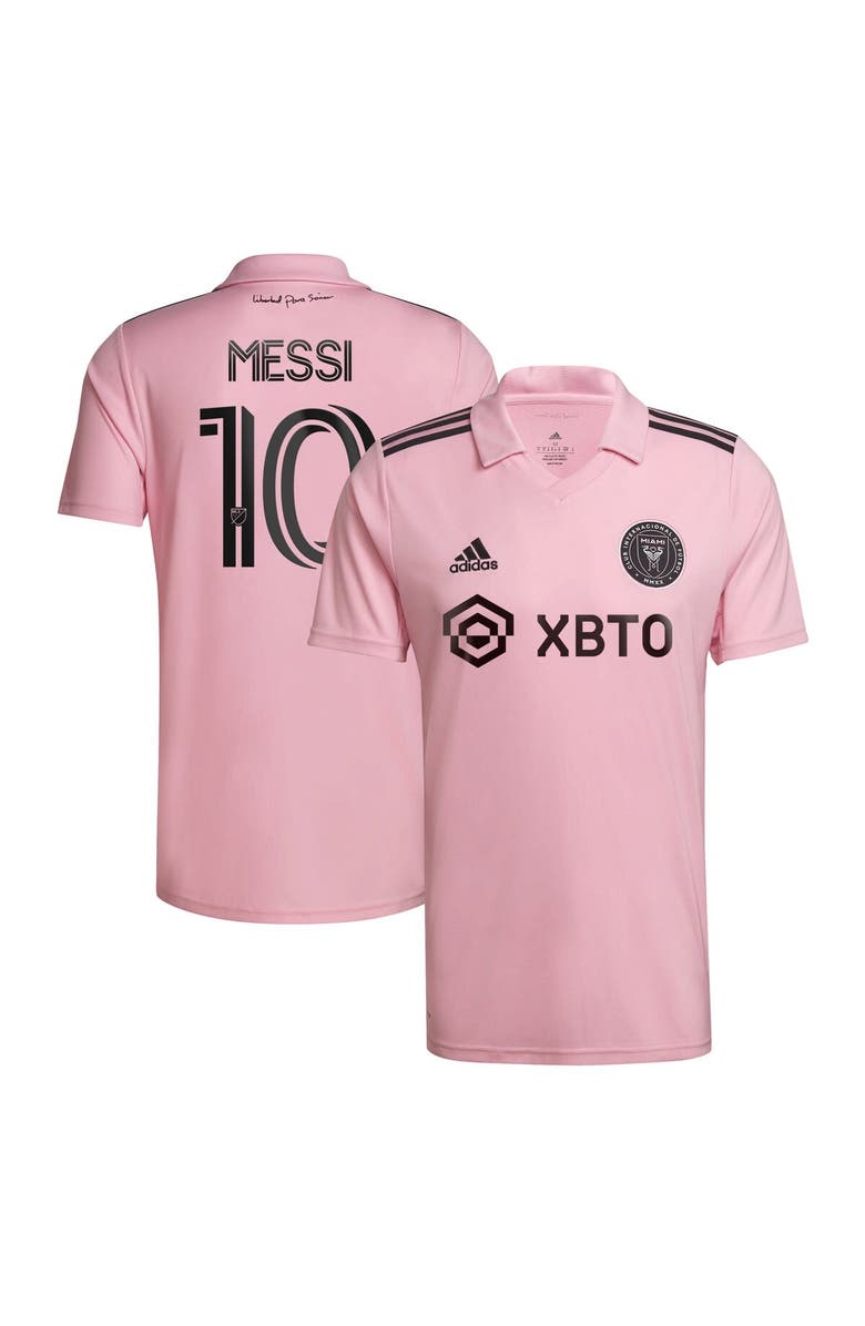 adidas Men's adidas Lionel Messi Pink Inter Miami CF 2023 The Heart Beat Kit Replica Jersey, Alternate, color, 