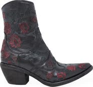 Madison Maison Leather Embroidered Ankle Boot