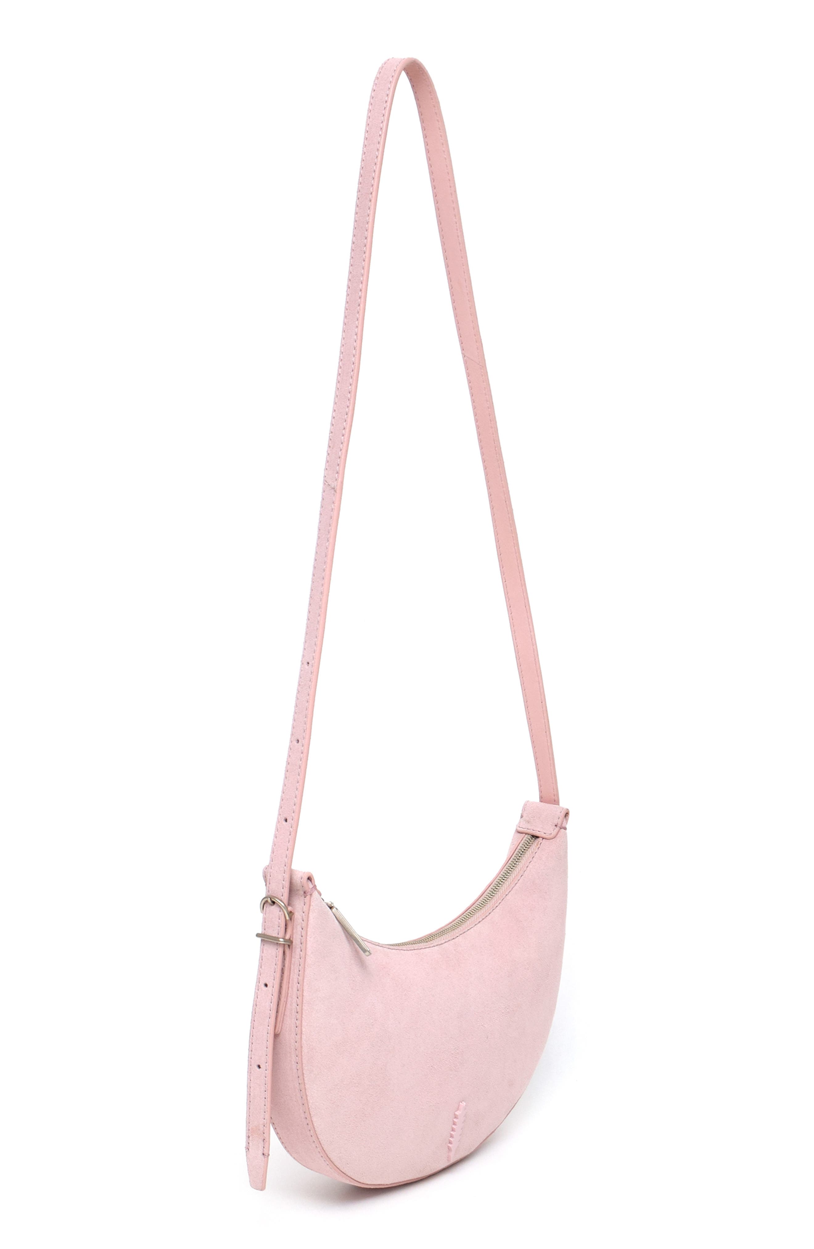 Thacker Silas Suede Crossbody Bag, Alternate, color, Light Pink
