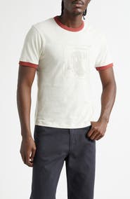 PALMES Celebrazione Cotton & Linen Ringer T-Shirt
