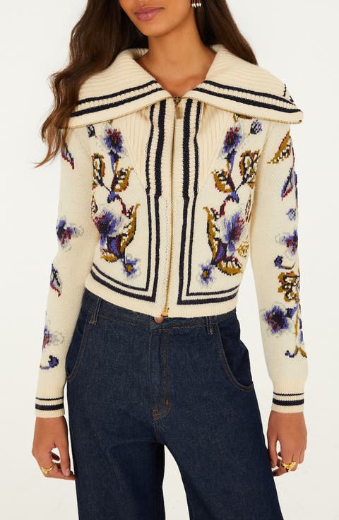 Golden Nature Front Zip Cardigan