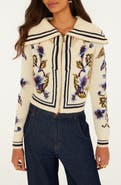 FARM Rio Golden Nature Front Zip Cardigan