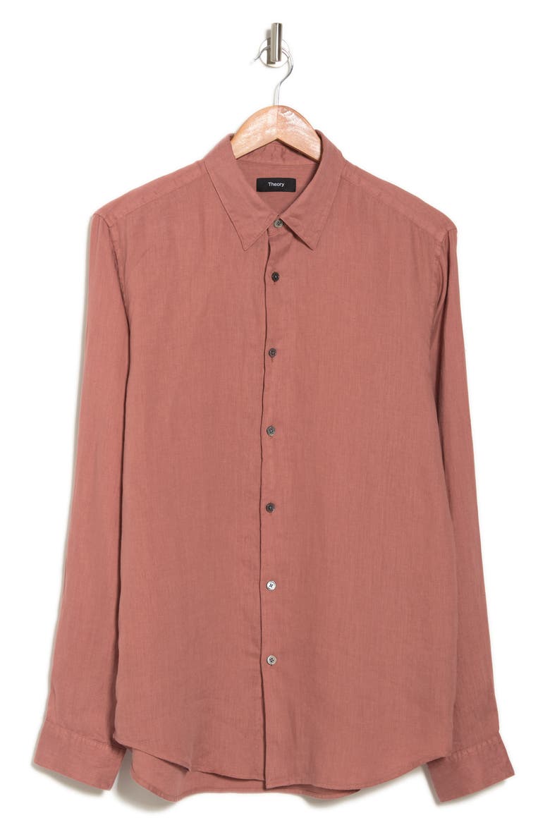 Irving Linen Shirt, Alternate, color, BURLWOOD