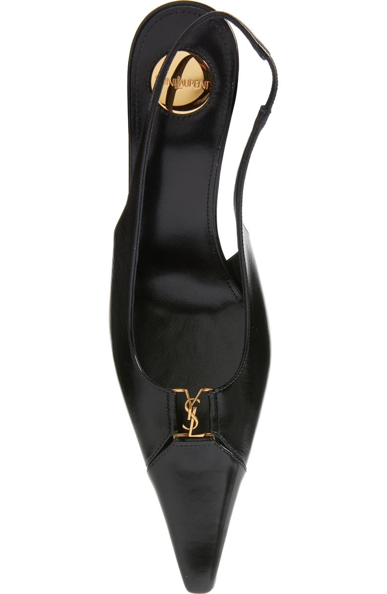 Saint Laurent Babylone Slingback Pump, Alternate, color, Nero/ Nero/ Nero