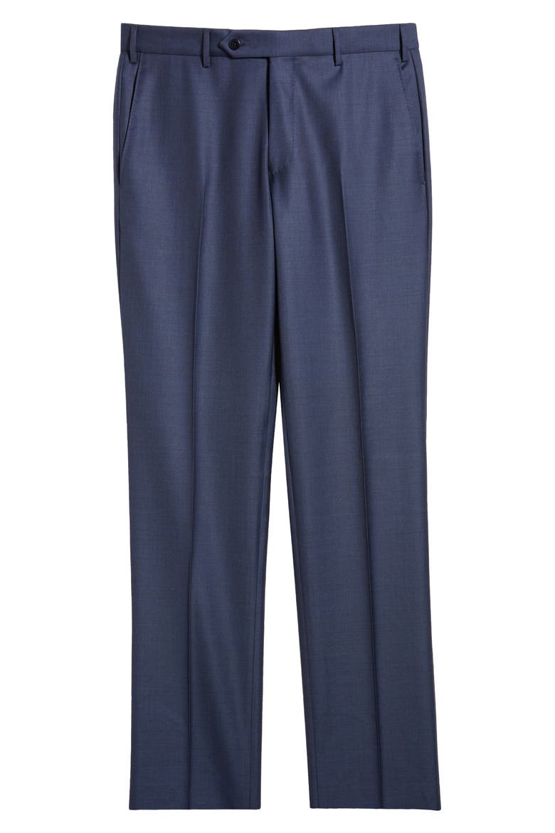 Parker Classic Wool Sharkskin Dress Pants, Alternate, color, BLUE