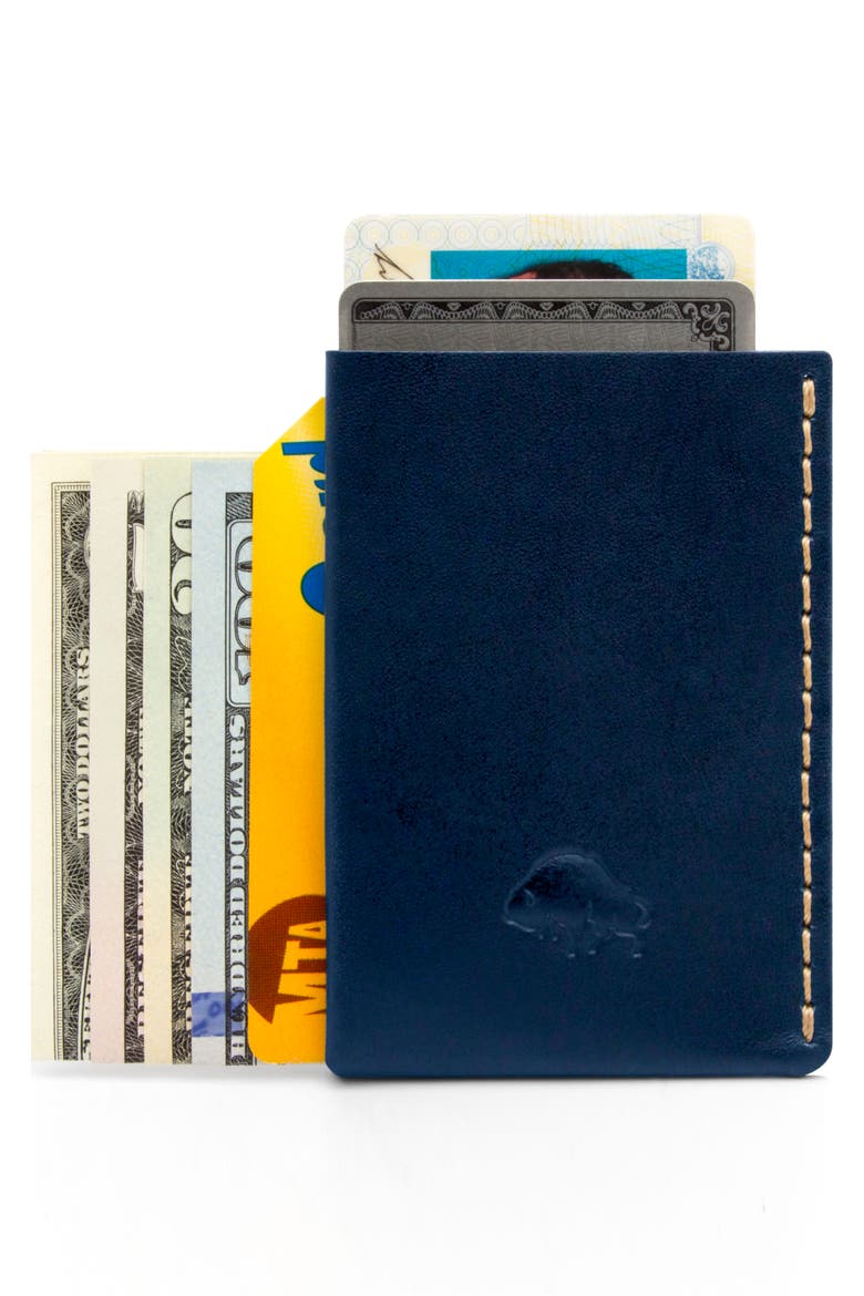 No. 7 Leather Wallet, Alternate, color, NAVY