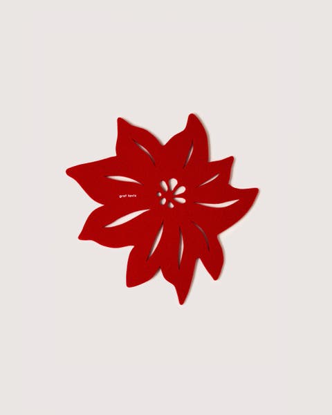 Merino Wool Pointseta Trivet