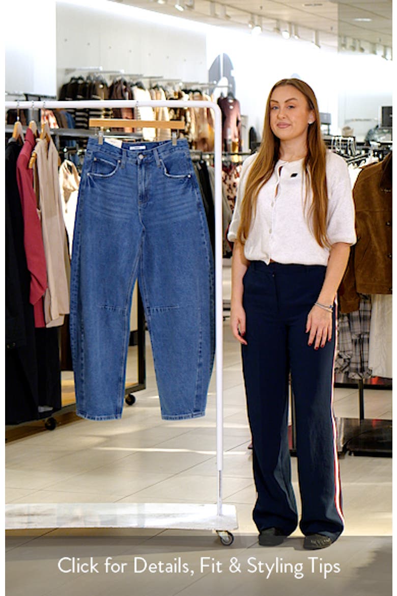 Darted Super High Waist Barrel Jeans video