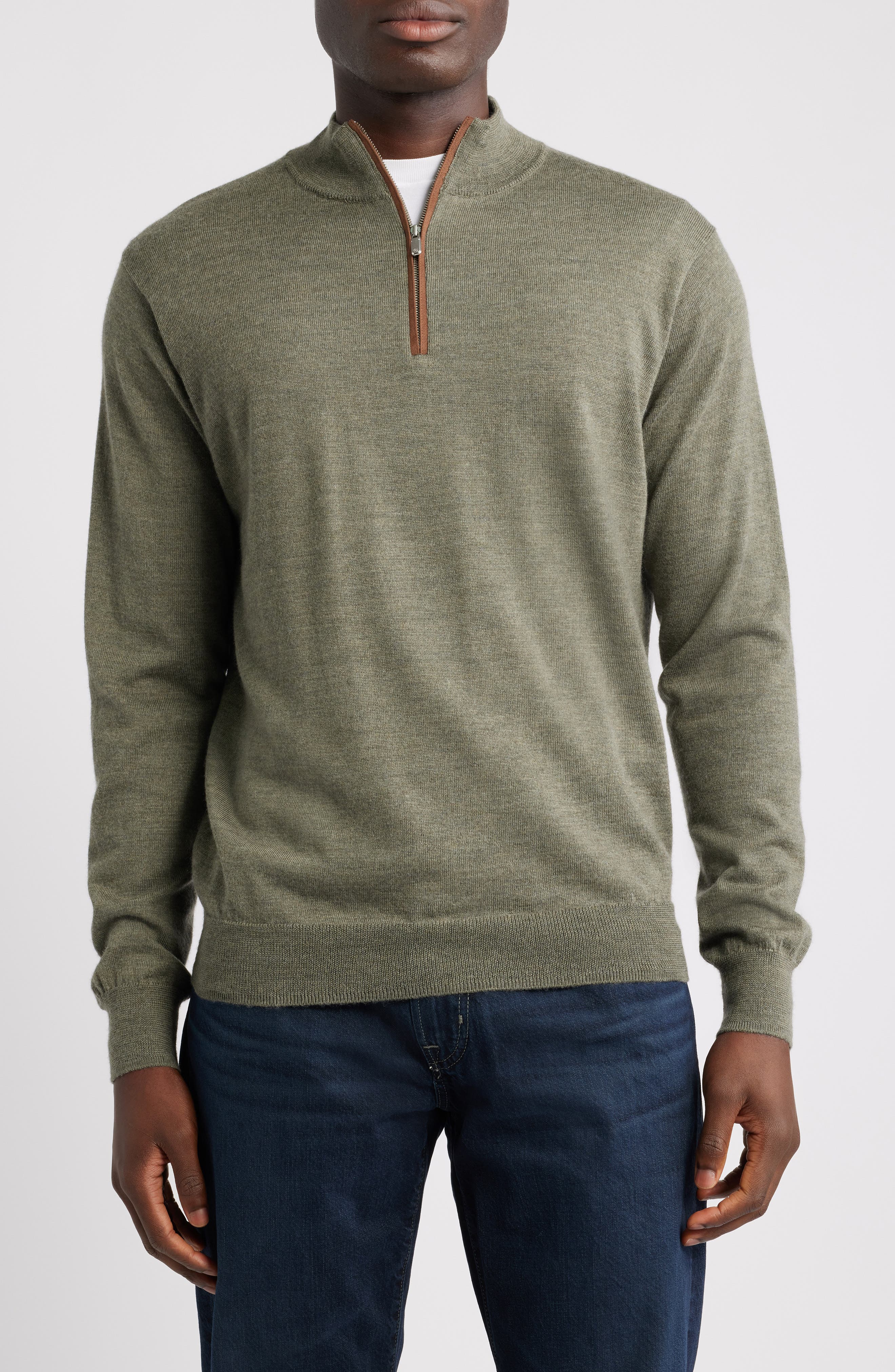 Peter Millar Autumn Crest Merino Wool Blend Quarter Zip Sweater