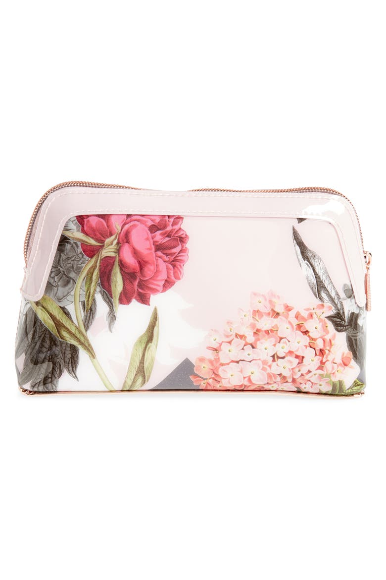 Ted Baker Genlee - Palace Gardens Cosmetics Bag, Alternate, color, DUSKY PINK
