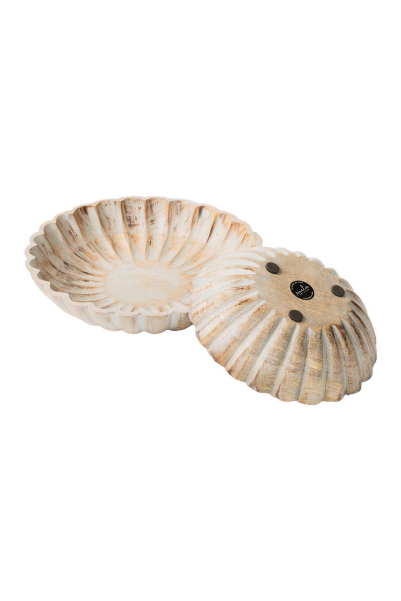 Scallop Serenity Bowls - Greywash, Alternate, color, Grey