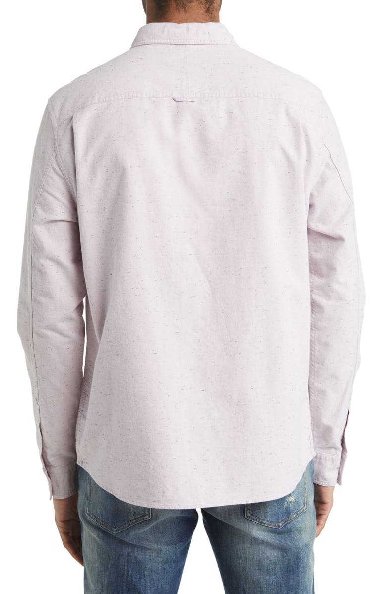 AllSaints Childers Relaxed Fit Organic Cotton Button-Up Shirt, Alternate, color, Ash Pink