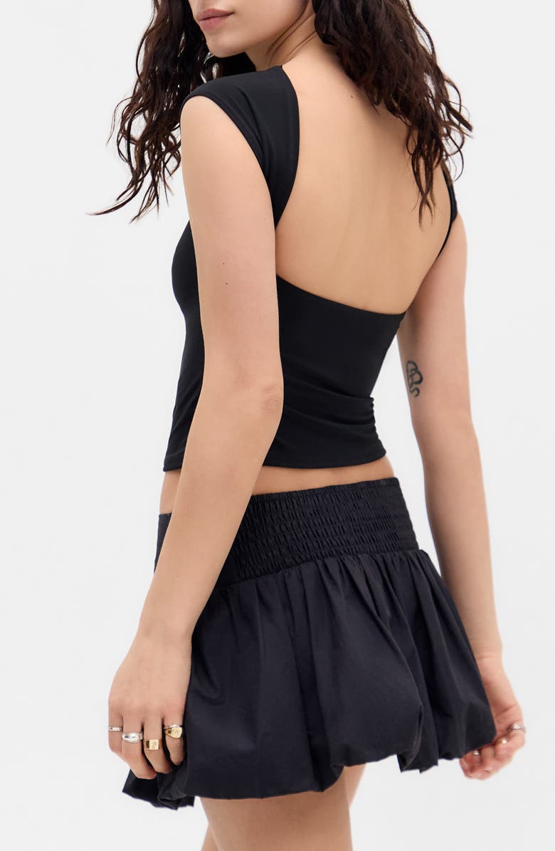 BDG Urban Outfitters Bubble Hem Miniskirt, Alternate, color, Black