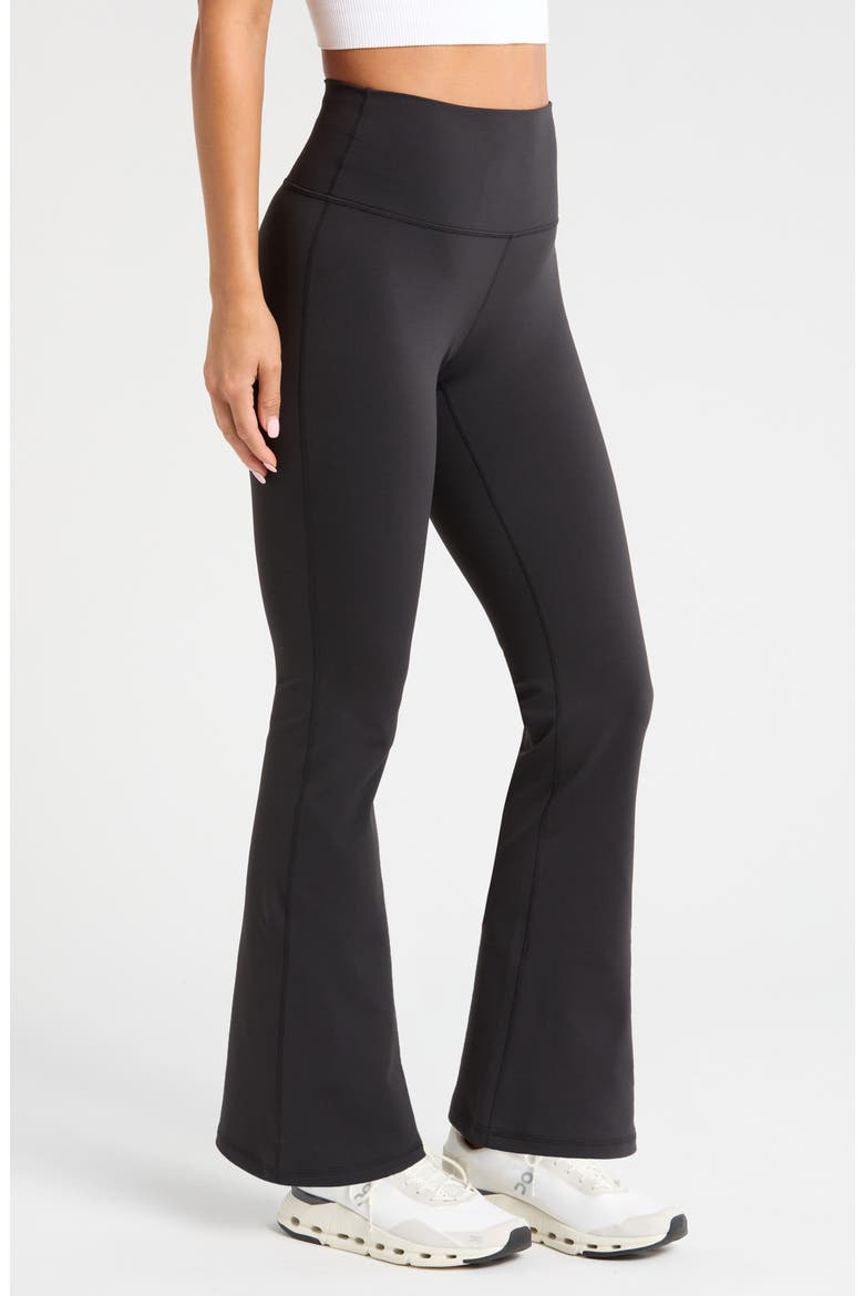 Flex High Waist Flare Leg Pants, Alternate, color, BLACK