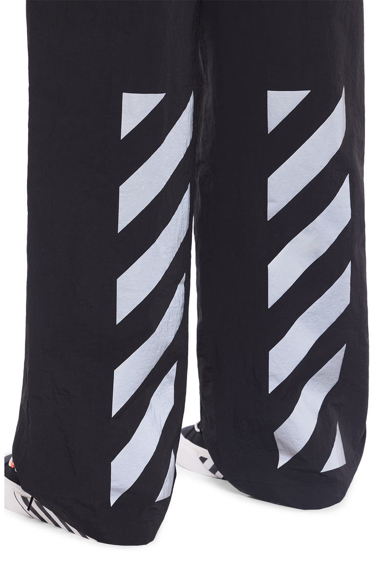Reflective Diag Nylon Pants, Alternate, color, BLACK
