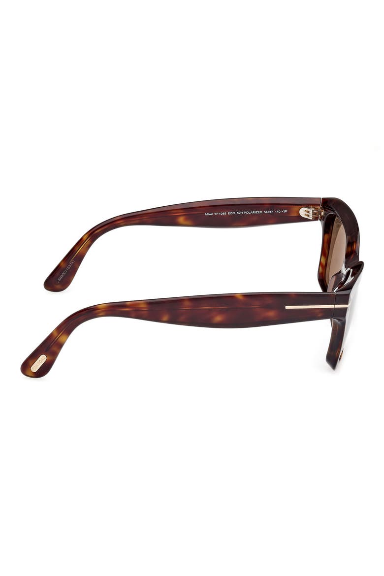 Mikel 54mm Polarized Square Sunglasses, Alternate, color, SHINY DARK HAVANA / BROWN