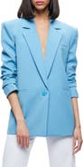 Alice + Olivia Shan Strong Shoulder Blazer