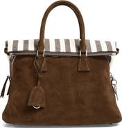 Maison Margiela Medium 5AC Soft Suede & Canvas Handheld Bag