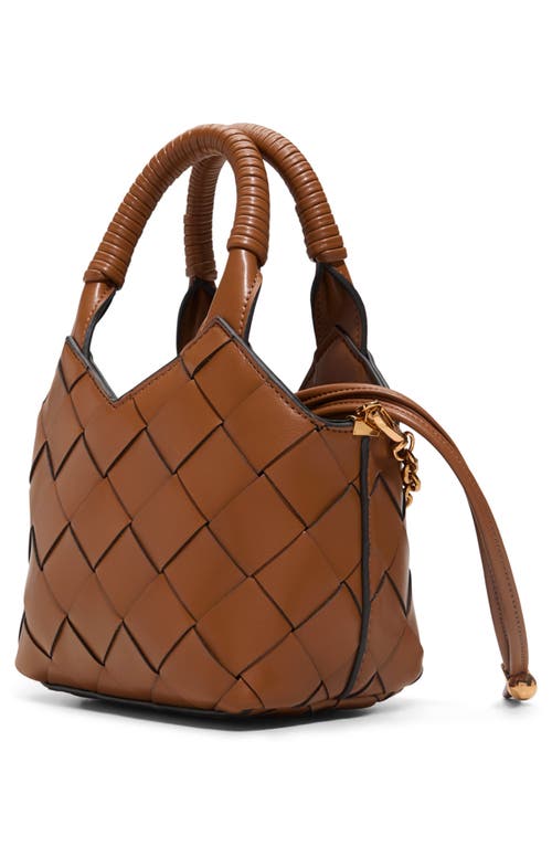 Aldo Royffe Woven Top Handle Bag In Cognac