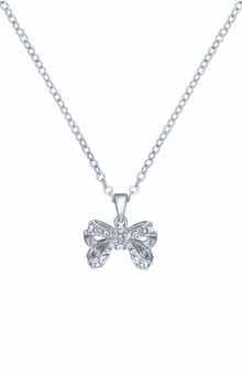 Crestra Crystal Petite Bow Pendant Necklace